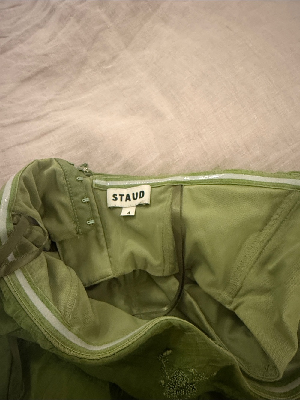 STAUD CASSIE DRESS GARDEN GREEN - Picture 4 of 5